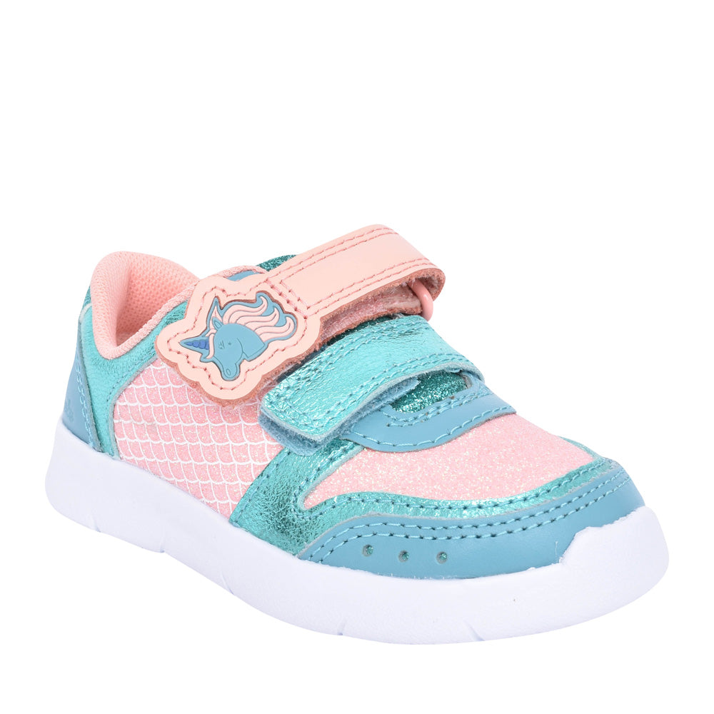 Girls Ath Horn T Pink Interest Velcro Shoe In Kids F Fit