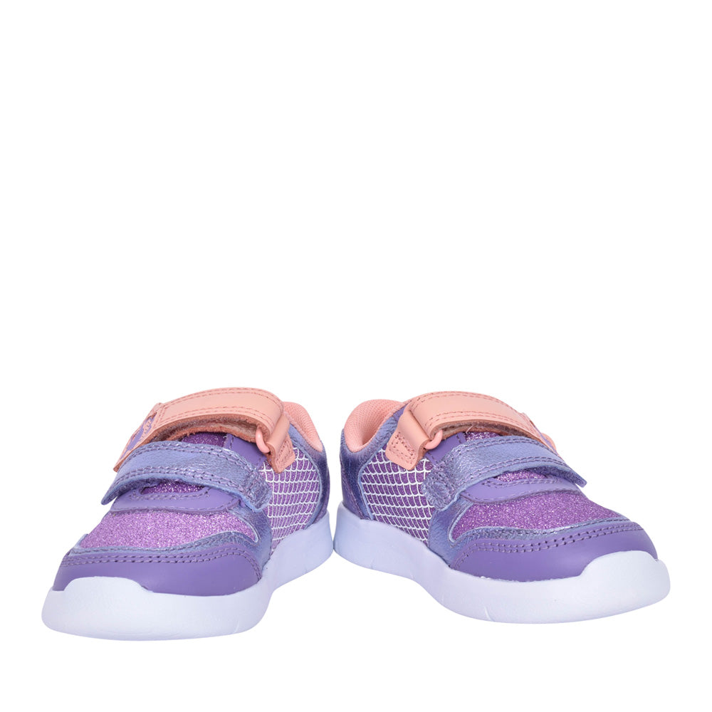 Girls Ath Horn T Purple Interest Velcro Shoe In Kids F Fit