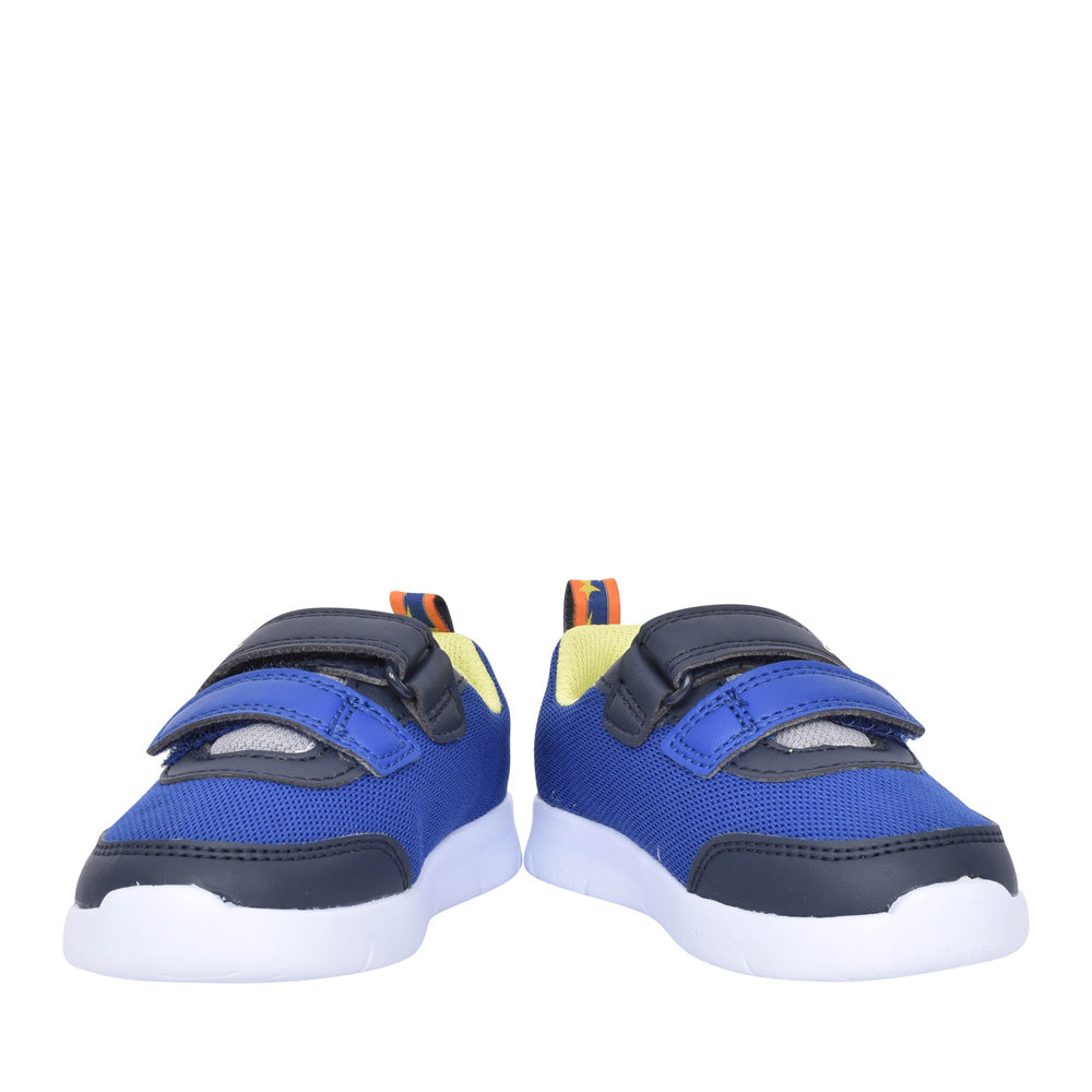 Boys Ath Yell T Blue Combi Velcro Shoe In Kids F Fit