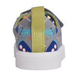 Boys City Bright Grey Combi Canvas Shoe In Kids F Fit