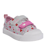 Girls City Bright T Cotton Canvas Velcro Shoe In Kids G Fit