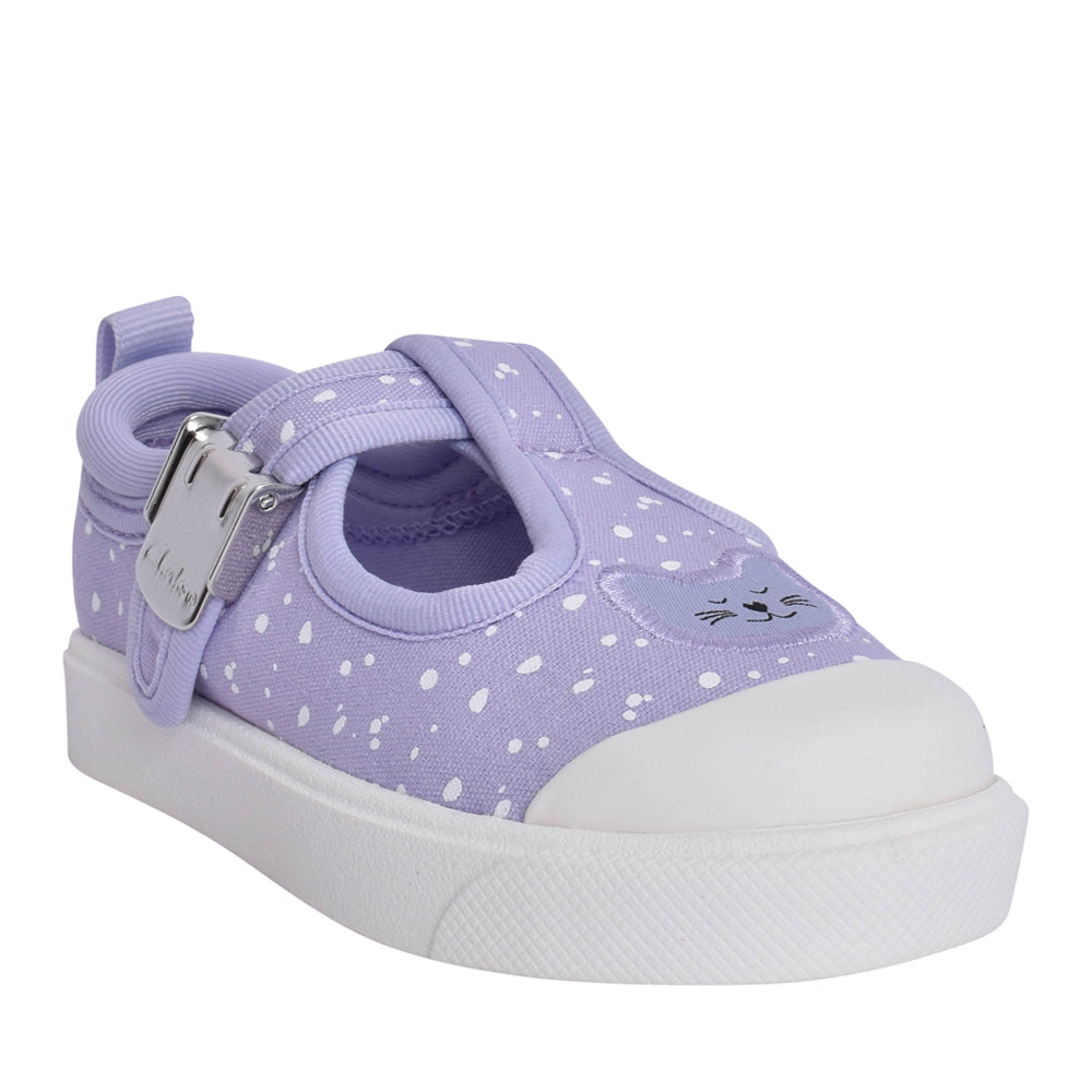 Girls City Dance T Lilac Canvas Shoe In Kids G Fit