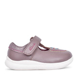 Girls Crest Prom T Dusty Pink Leather Shoe In Kids G Fit