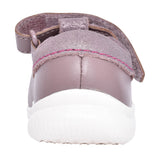Girls Crest Prom T Dusty Pink Leather Shoe In Kids G Fit