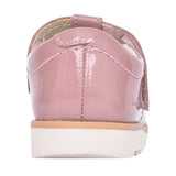 Girls Crown Teen T Dusty Pink Patent T-bar Shoe In Kids F Fit