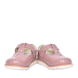 Girls Crown Teen T Dusty Pink Patent T-bar Shoe In Kids G Fit