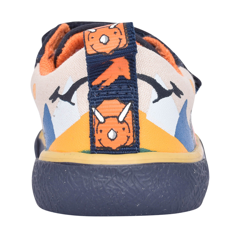 Girls Foxing Play T Navy Canvas Velcro Shoe In Kids F Fit