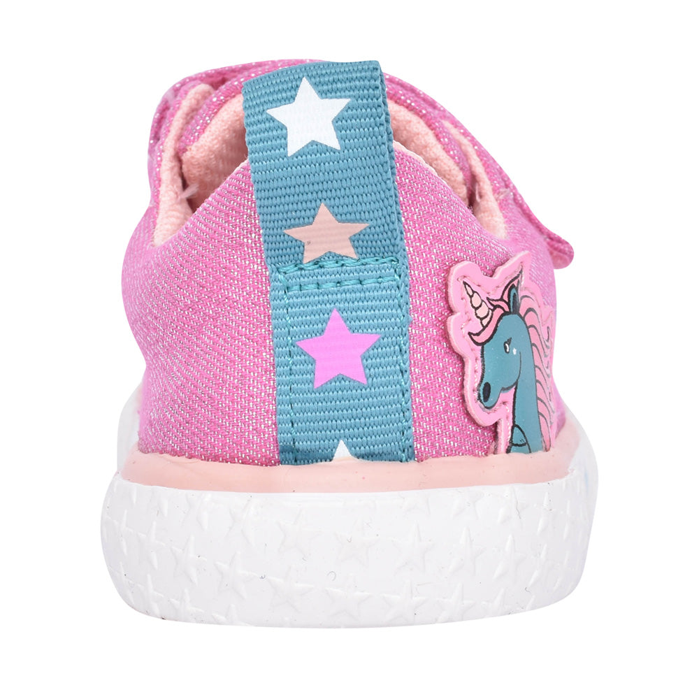 Girls Foxing Play T Pink Canvas Velcro Shoe In Kids F Fit