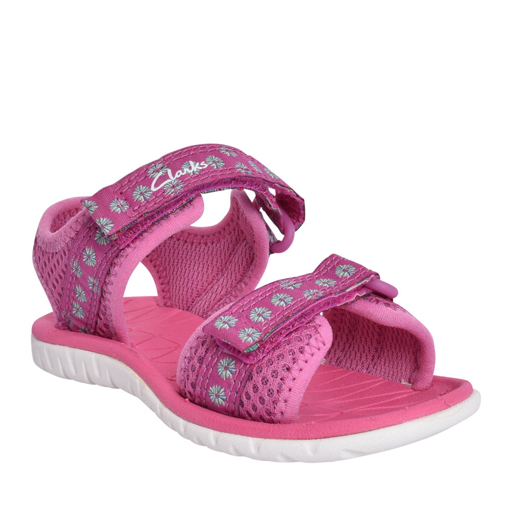 Girls Surfing Tide Hot Pink Textile Sandal In Kids G Fit