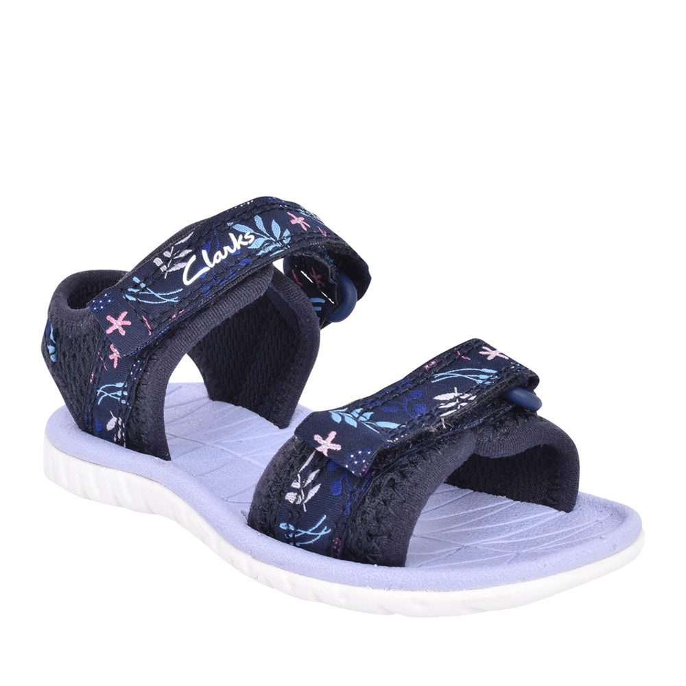 Girls Surfing Tide Navy Textile Sandal In Kids F Fit