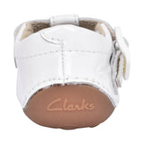 Girls Tiny Beat T White Patent T-bar Shoe In Kids G Fit