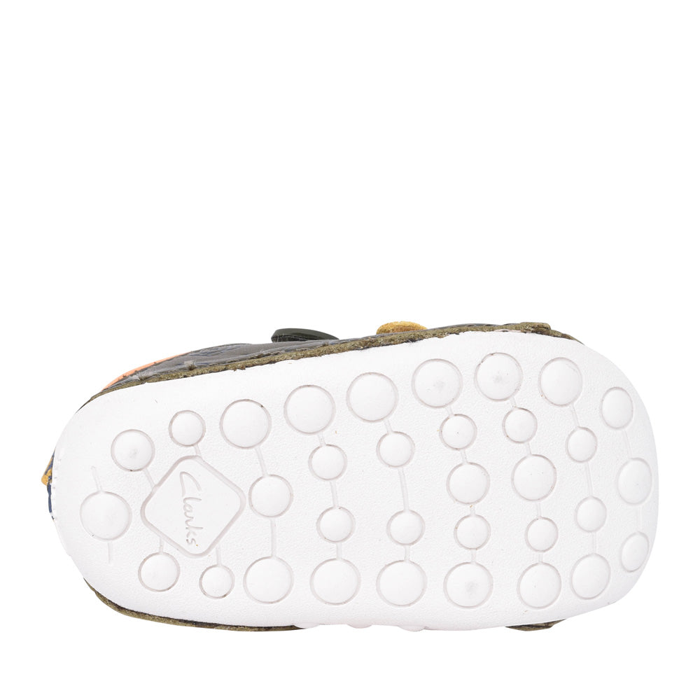 Boys Tiny Rex T Khaki Interest Velcro Shoe In Kids F Fit