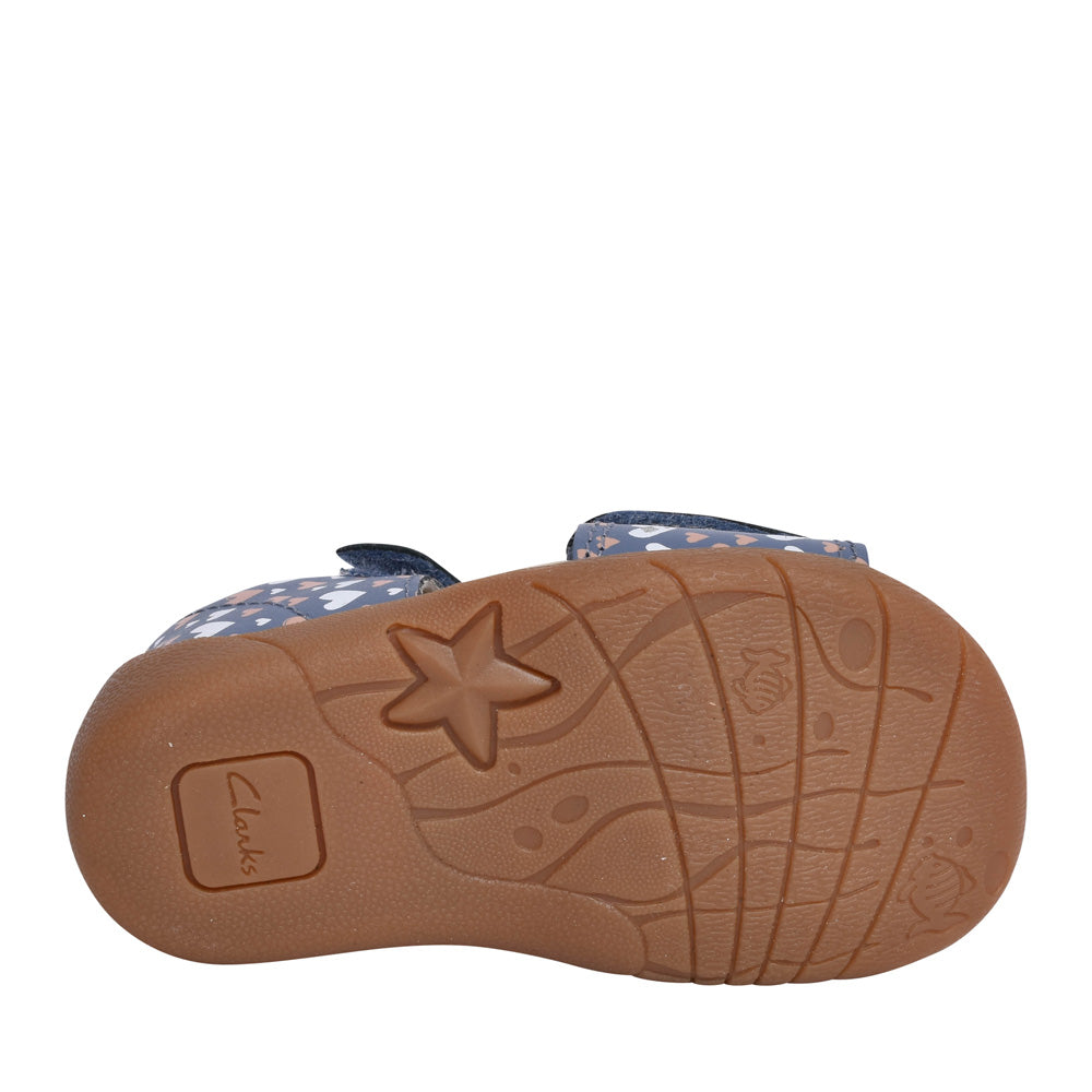 Girls Zora Beat Denim Print Sandal In Kids F Fit