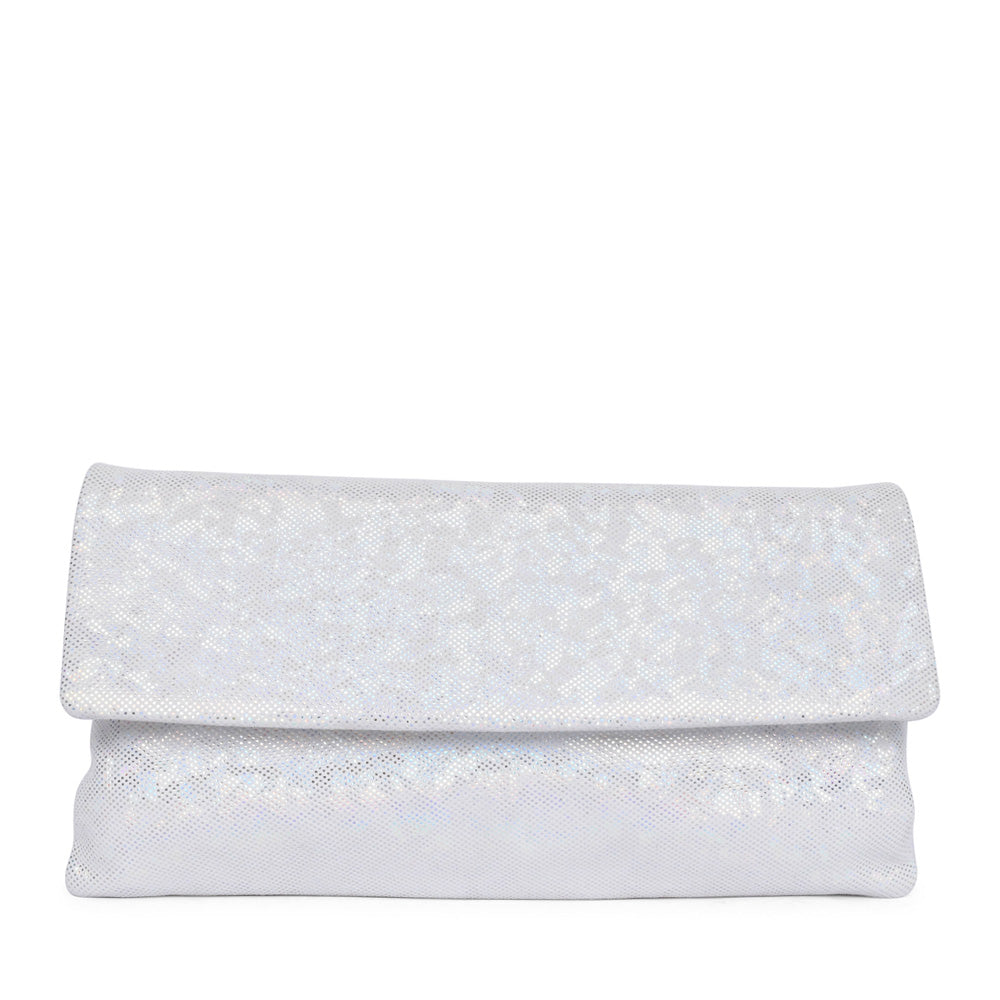 Ladies Polly Clutch Bag In Silver