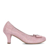 Ladies 3030 Low Heel Court Shoe In Pink