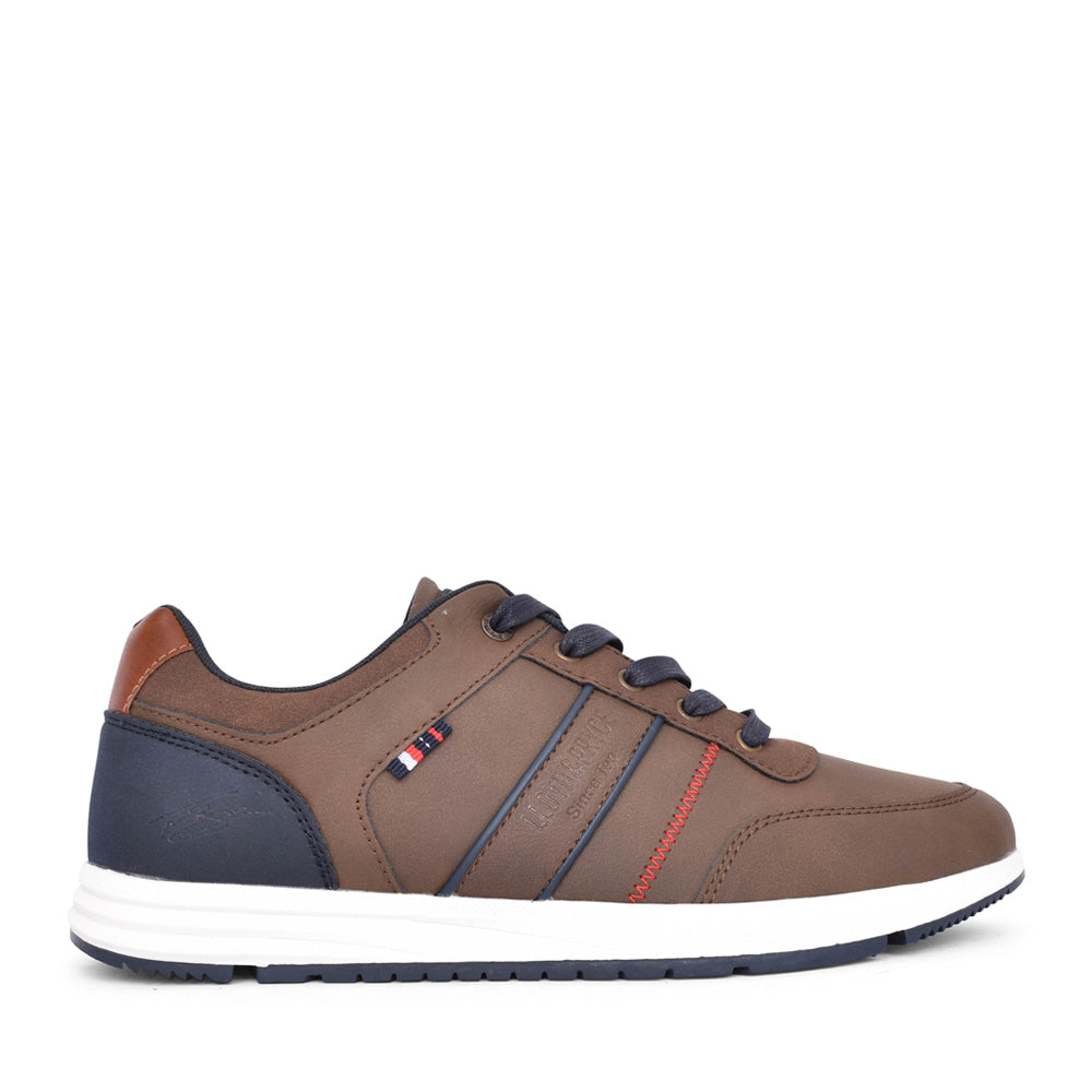Mens Howley Laced Trainer In Tan