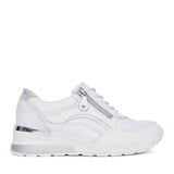 Ladies 93901 H-clara Laced Trainer. In White