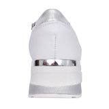 Ladies 93901 H-clara Laced Trainer. In White