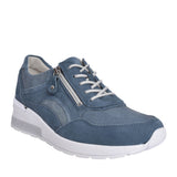 Ladies 93901 H-clara Laced Trainer. In Blue