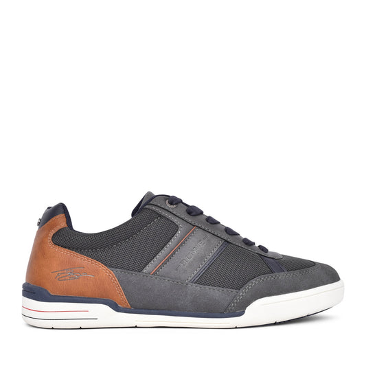 Mens Bennett Laced Trainer In Charcoal