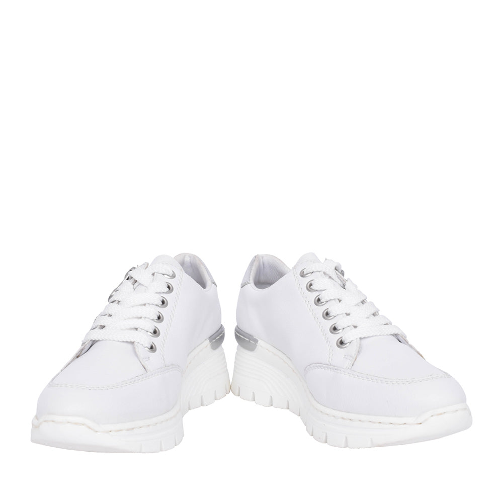 Ladies N8322 Laced Wedge Trainer In White