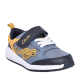 Boys Aeon Cheat K Denim Blue Velcro Trainer In Kids G Fit