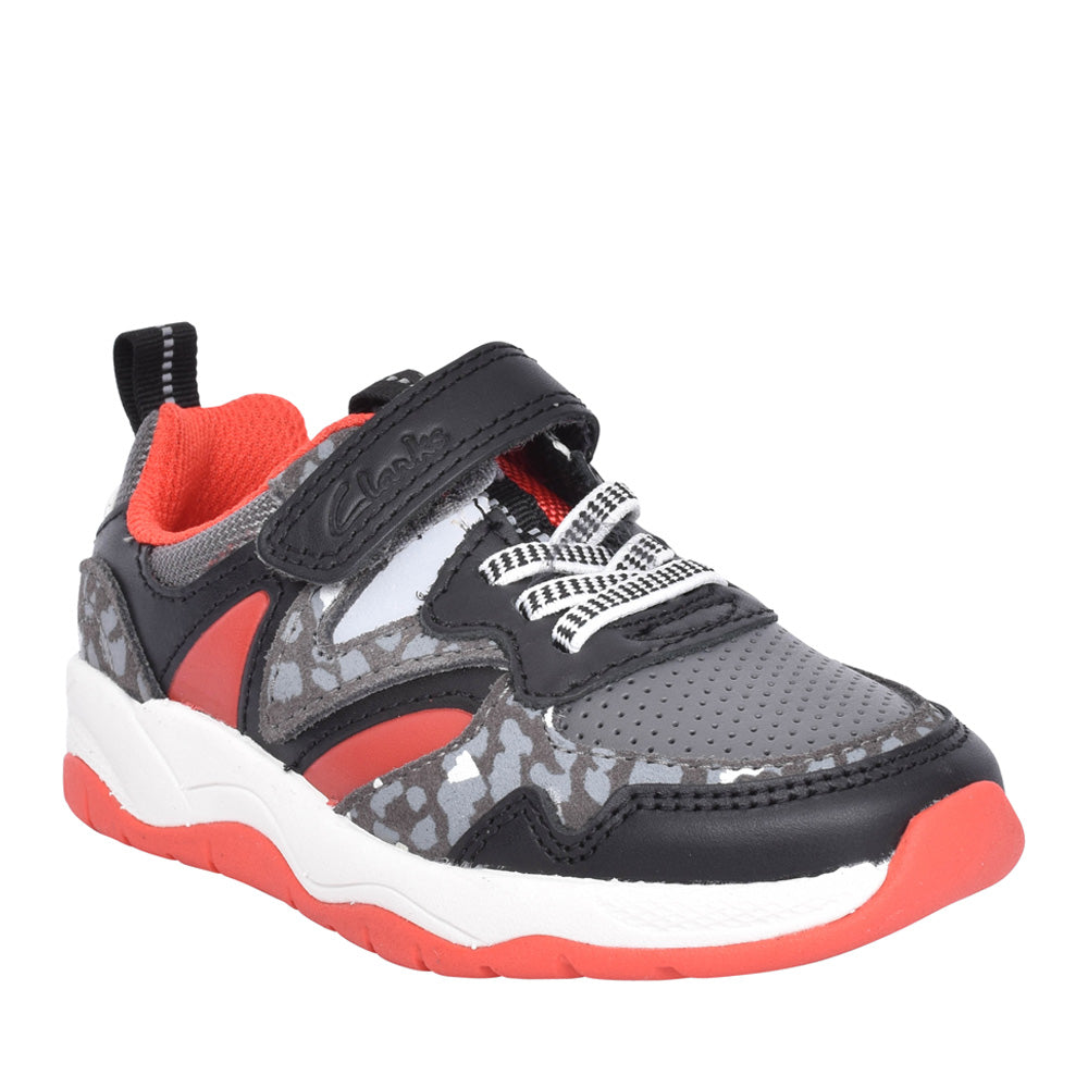 Boys Clowder Run Black Combi Trainer In Kids G Fit
