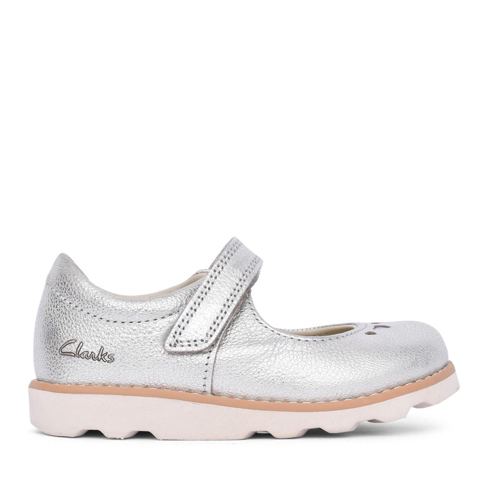 Girls Crown Jane K Metallic Velcro Shoe In Kids F Fit