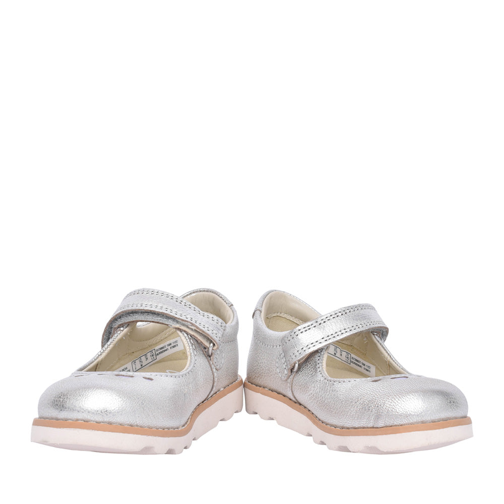 Girls Crown Jane K Metallic Velcro Shoe In Kids F Fit