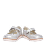Girls Crown Jane K Metallic Velcro Shoe In Kids G Fit