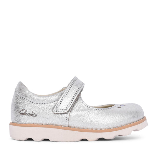 Girls Crown Jane K Metallic Velcro Shoe In Kids H Fit