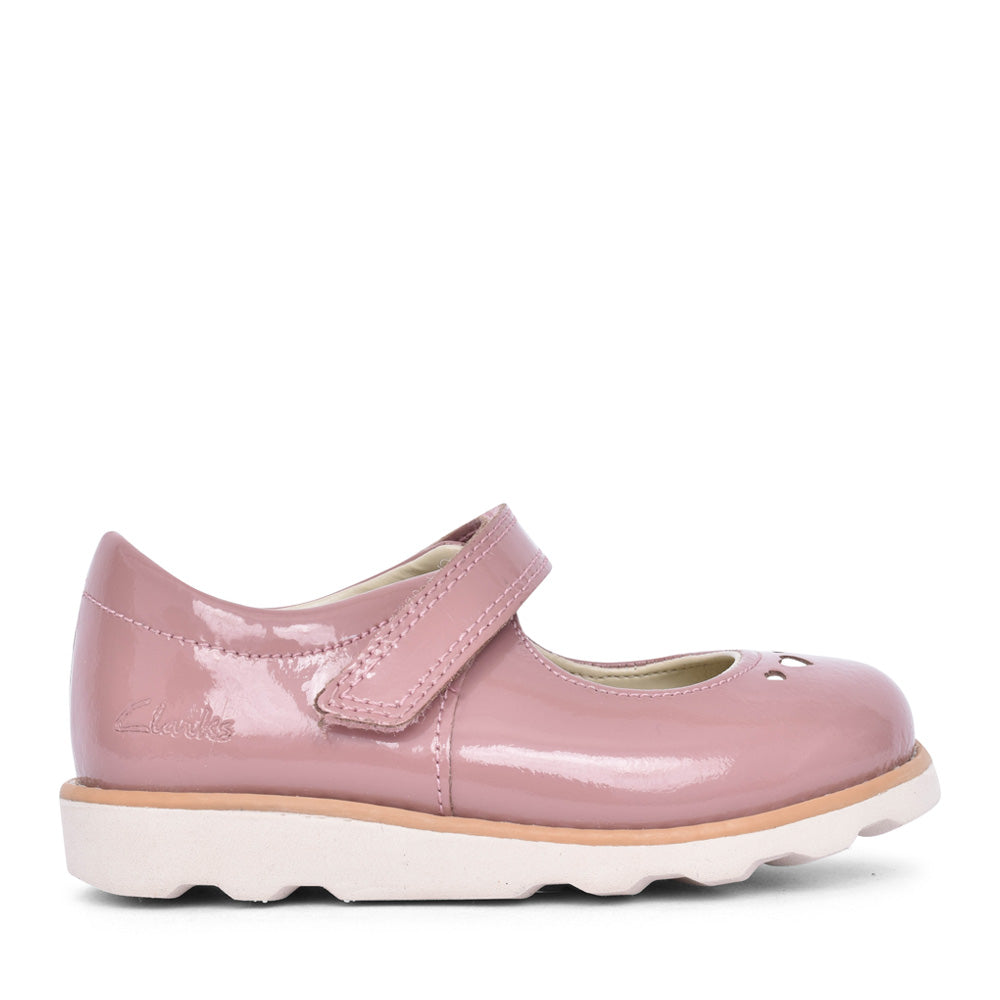 Girls Crown Jane K Dusty Pink Pat Shoe In Kids G Fit