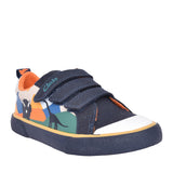 Boys Foxing Play Navy Canvas Shoe In Kids F Fit
