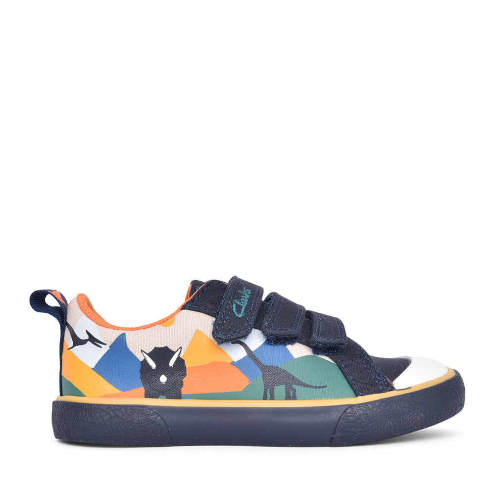 Boys Foxing Play Navy Textile Trainer In Kids F Fit