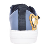 Boys Nova Cheat K Denim Blue Leather Shoe In Kids G Fit