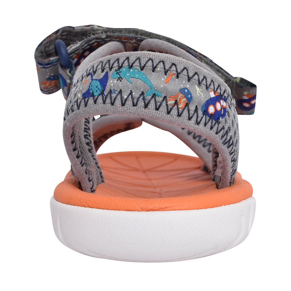 Boys Surfing Tide Grey Textile Sandal In Kids G Fit