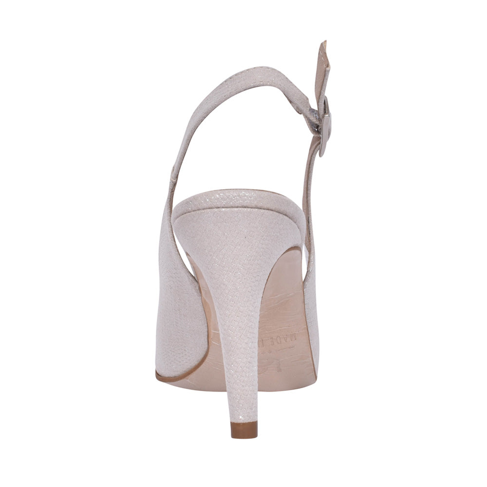 Ladies Rp0003 Medium  Heel Slingback In Beige