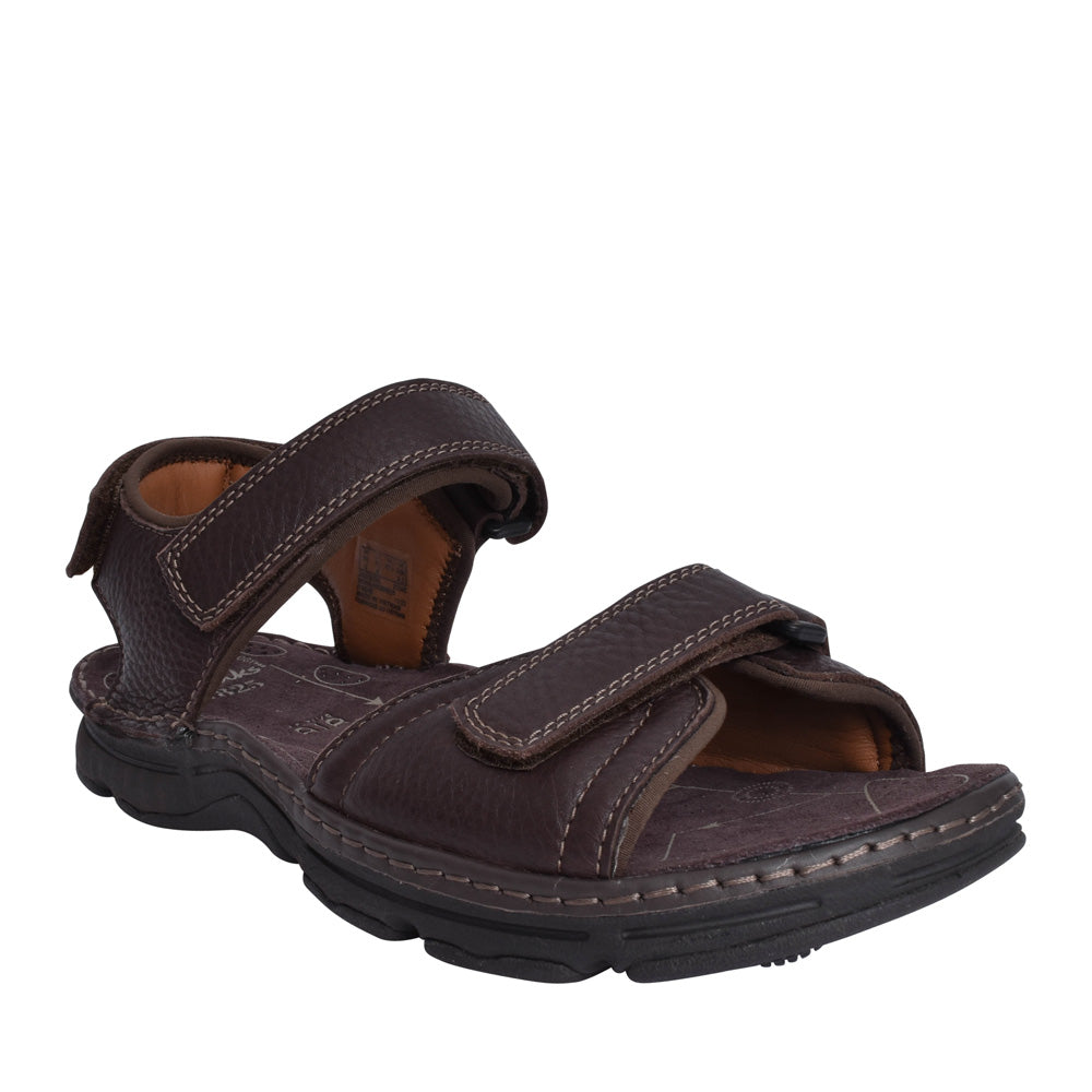Mens Atl Part Leather G-fit Sandal In Dark Brown