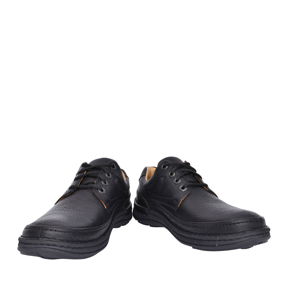 Mens Nature Three G-fit Leather Laced Shoe In Black