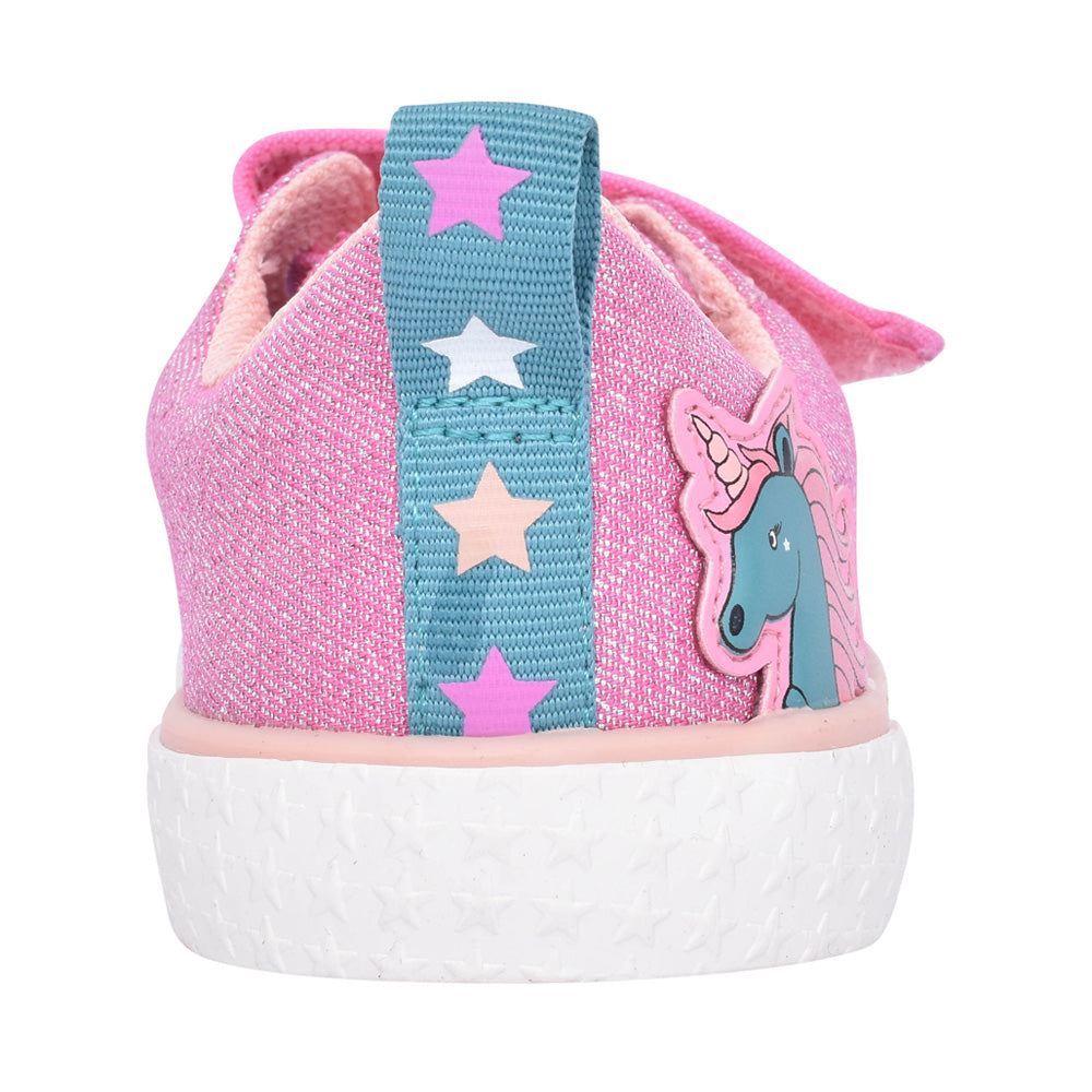 Girls Foxing Play Pink Canvas Shoe In Kids F Fit