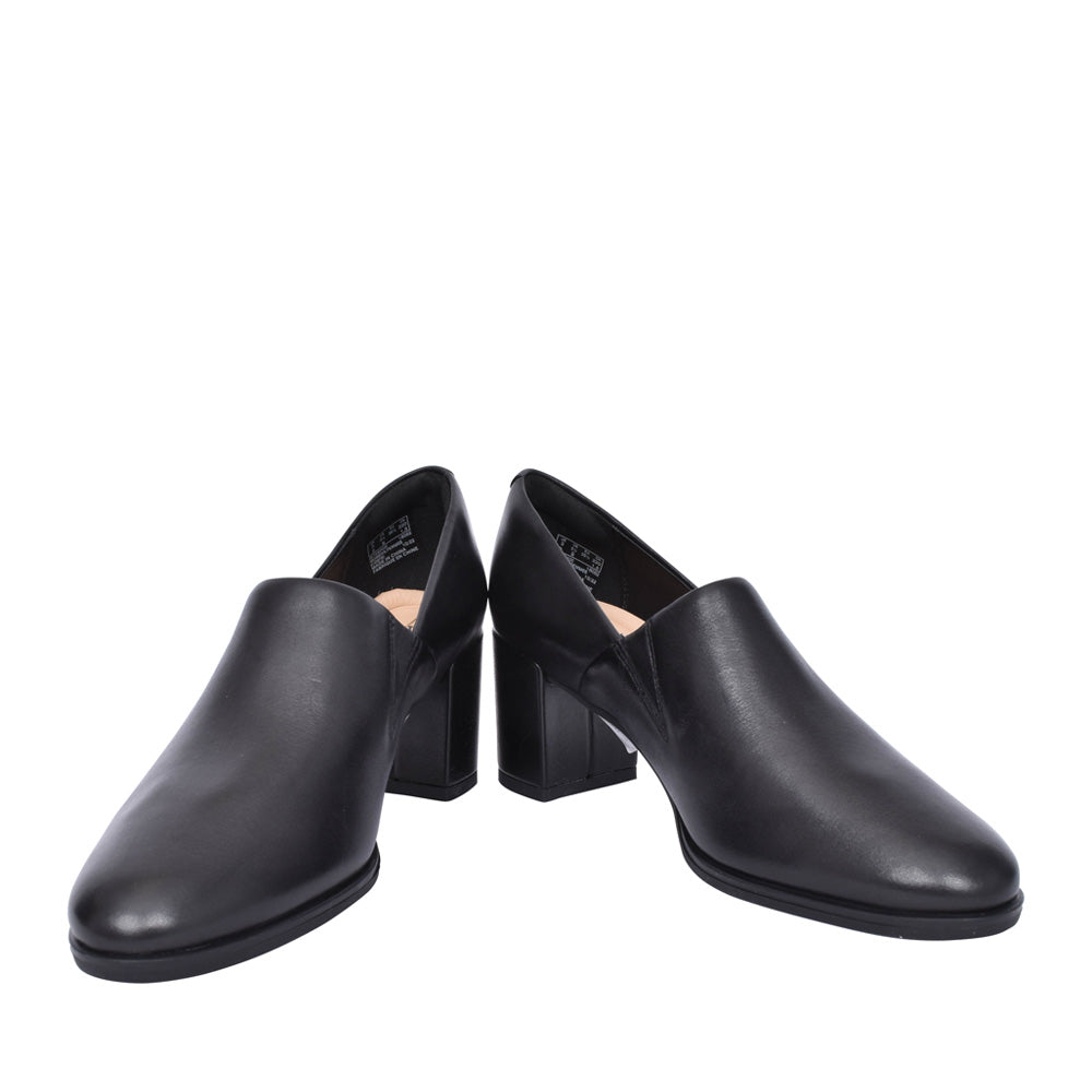 Ladies Freva55 Lily Leather D-fit Court Shoe In Black