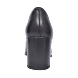 Ladies Freva55 Lily Leather D-fit Court Shoe In Black