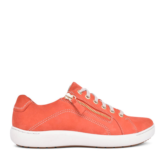 Ladies Nalle Lace Nubuck D-fit Laced Trainer In Orange