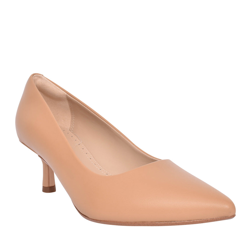Ladies Violet 55 Rae Leather D-fit Court Shoe In Camel