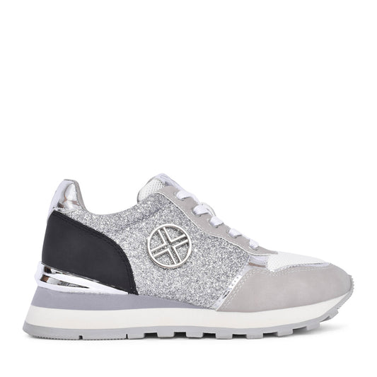 Ladies 141112 Laced Trainer In Grey