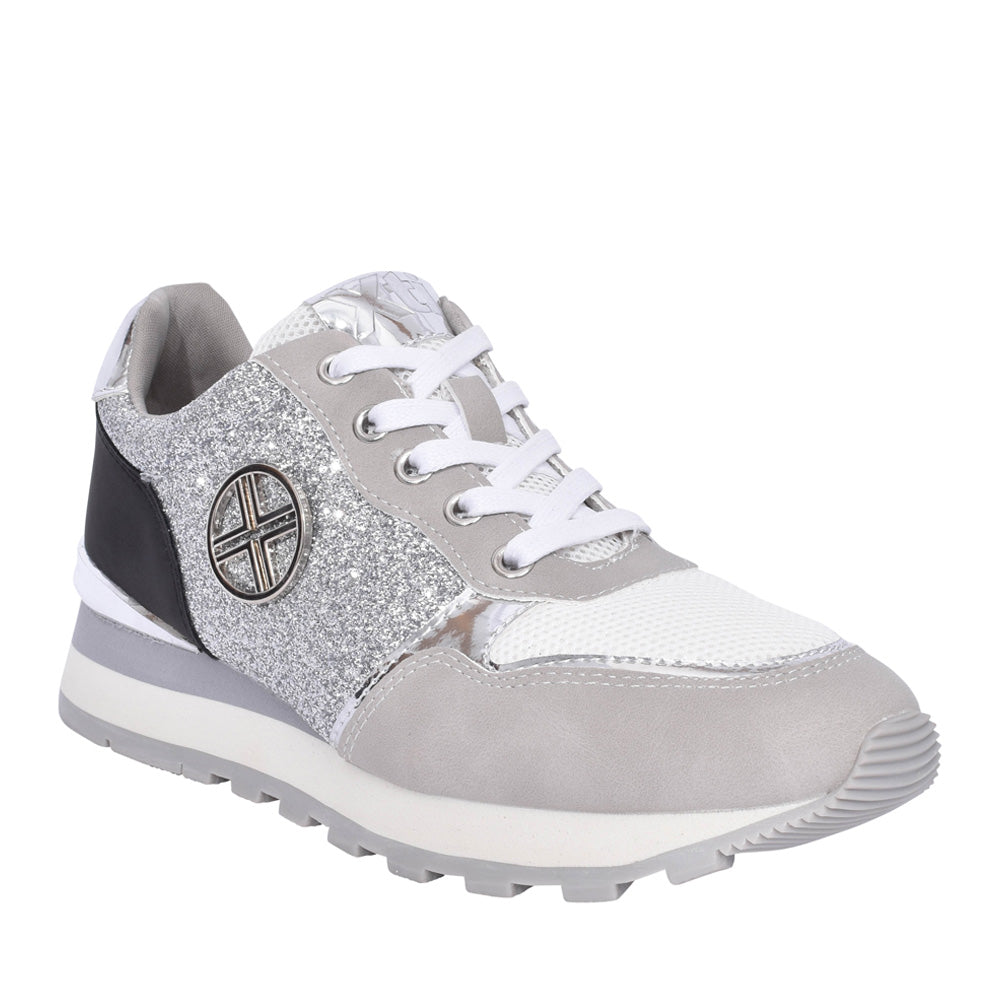Ladies 141112 Laced Trainer In Grey