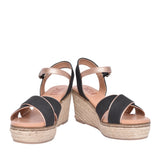 Ladies 141282 Wedge Sandal In Black