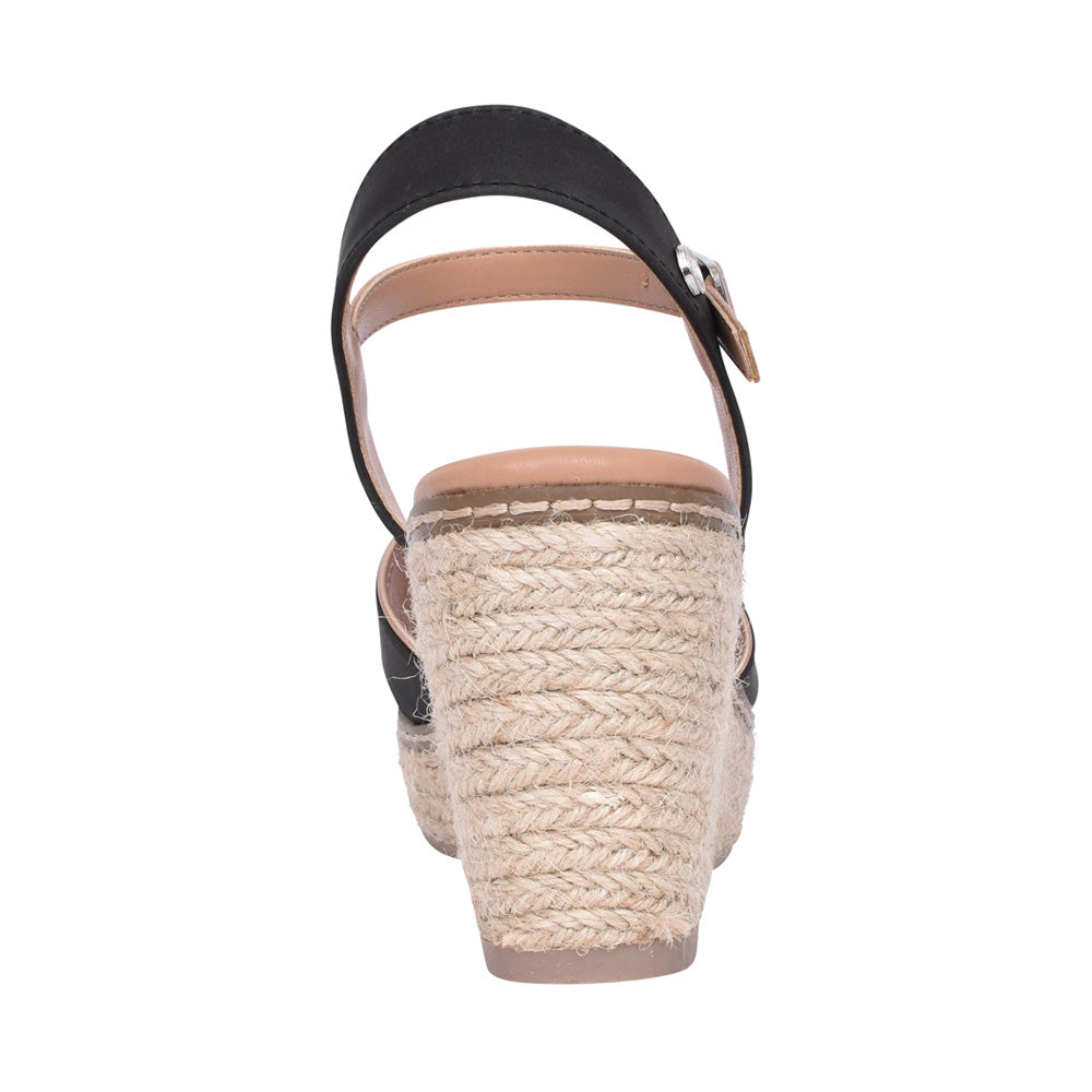 Ladies 141282 Wedge Sandal In Black