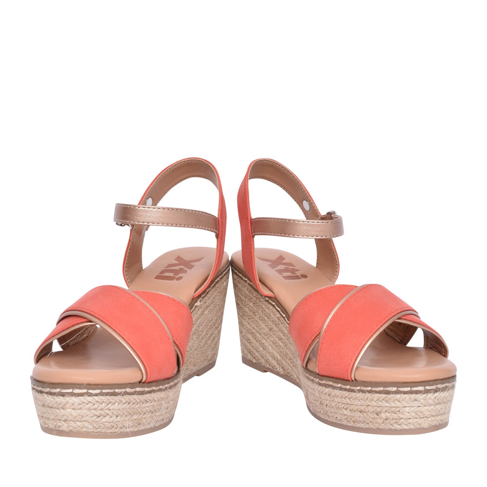 Ladies 141282 Wedge Sandal In Coral