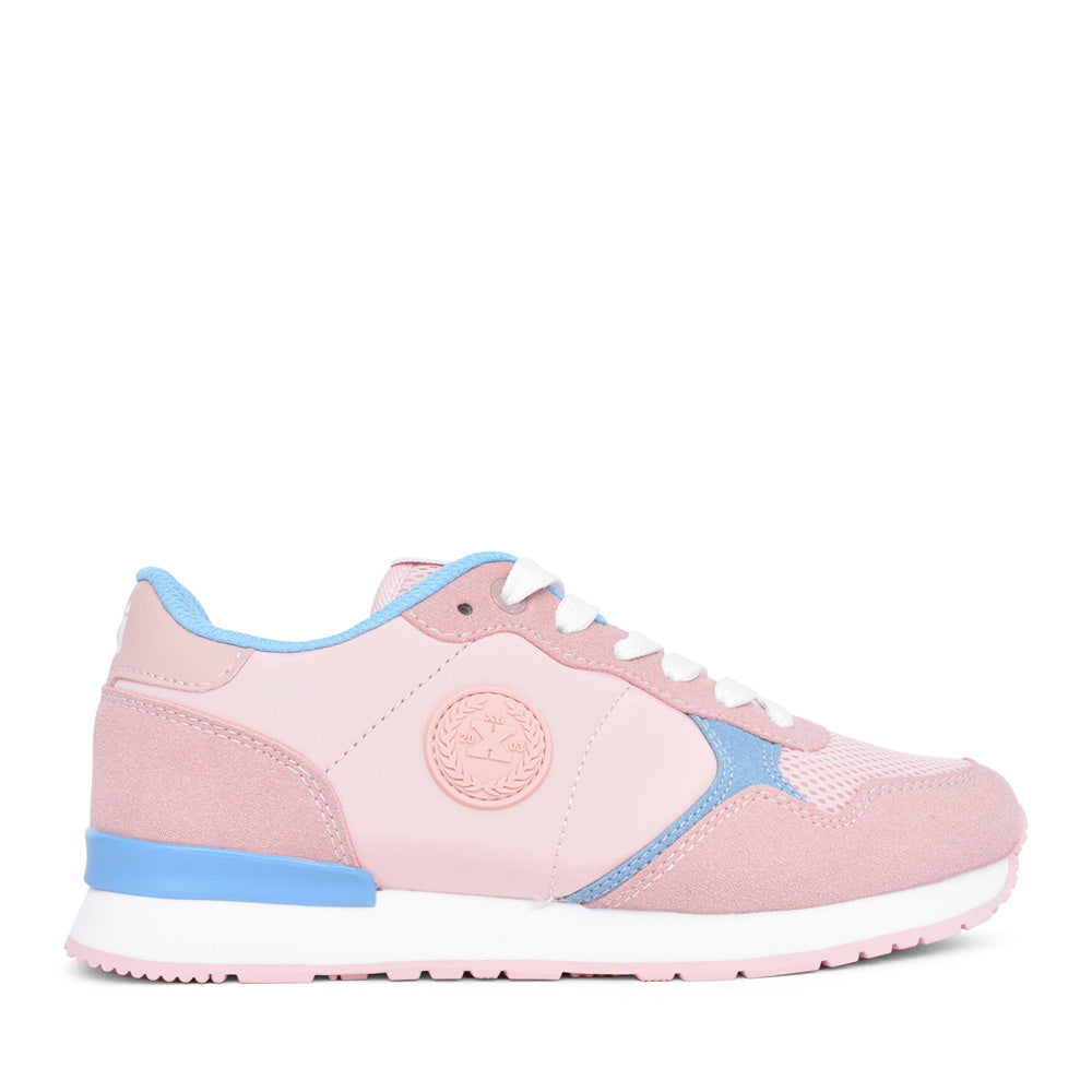 Ladies 141024 Laced Trainer In Pink